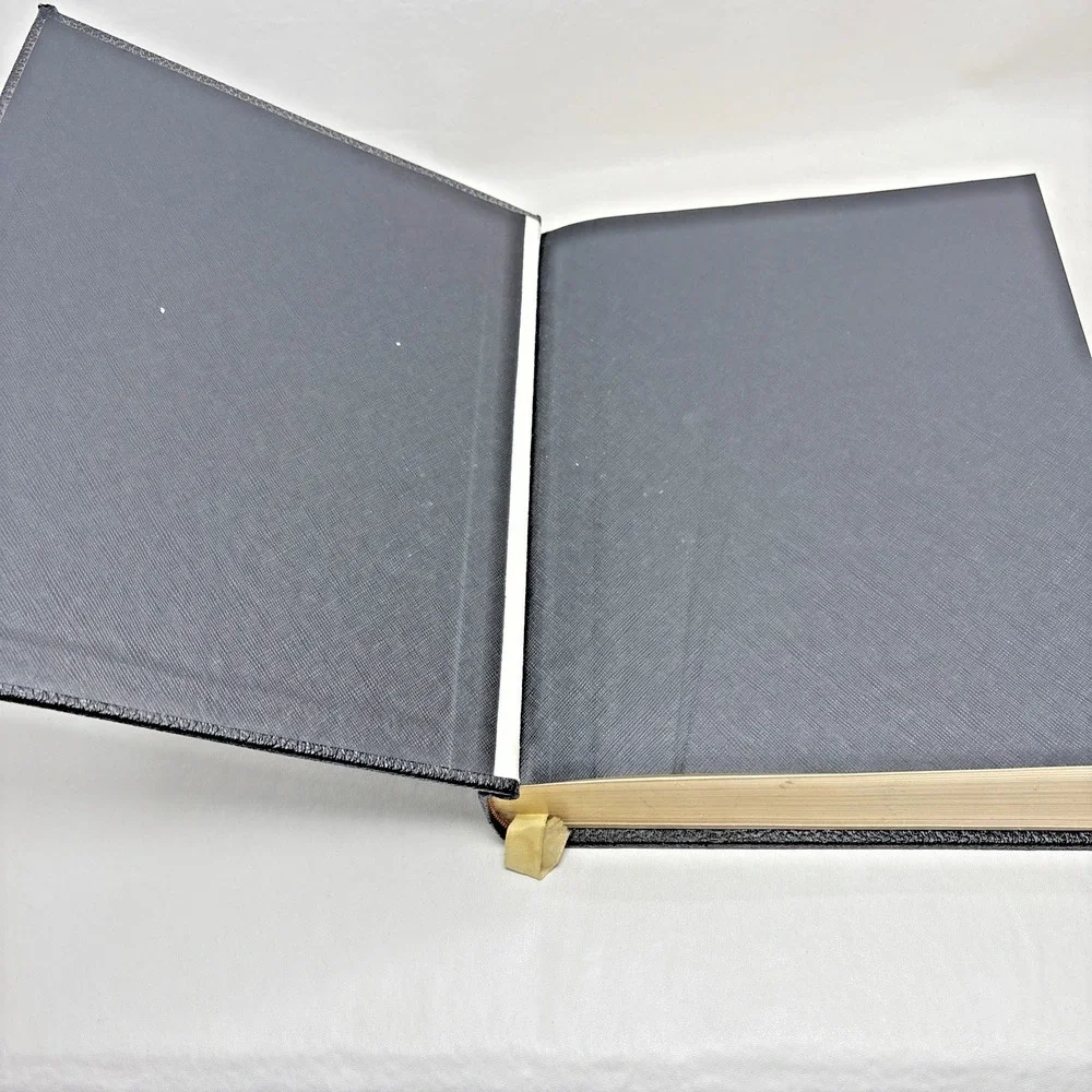 Vintage 70s Warner Christian Family Edition Black KJV Bible Red Letter Hardcover